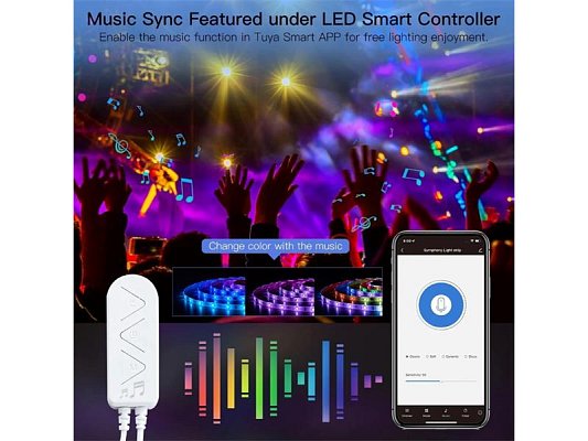 Smart LED pásek 24V RGB MOES LED Light Strip 5m WiFi Tuya