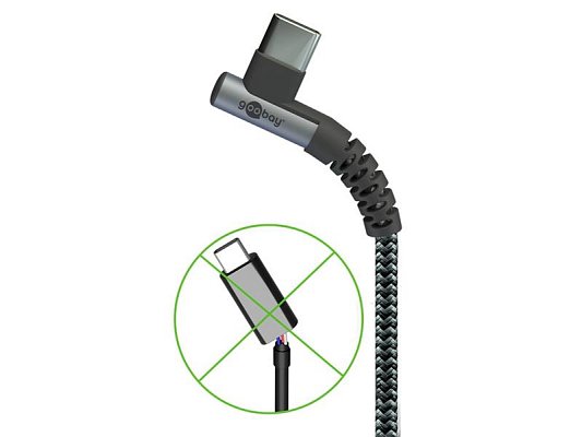 Kabel GOOBAY 64655 USB/USB-C 0,5m Space Grey/Silver