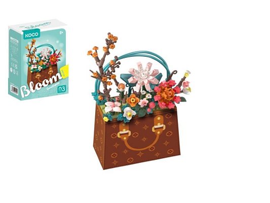 Stavebnice mini KOCO Květina v kabelce 267ks