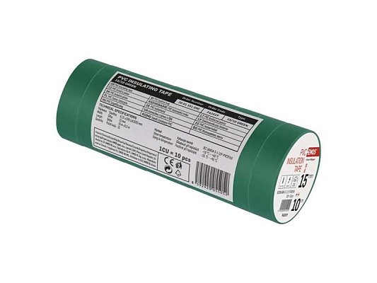 Páska izolační PVC 15mm/10m zelená EMOS 1ks