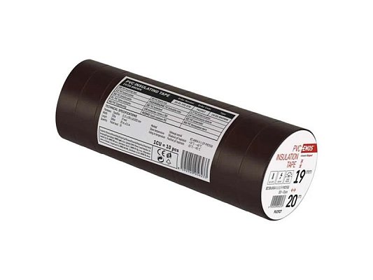 Páska izolační PVC 19mm/20m hnědá EMOS 1ks