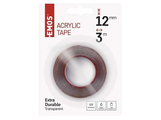 Páska akrylová oboustranná 18mm/ 3m, čirá EMOS F6080