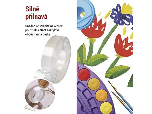 Páska NANO oboustranná 30mm/ 3m, transparentní