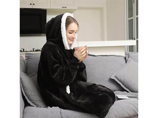 Mikinová deka 4L 10793b Black