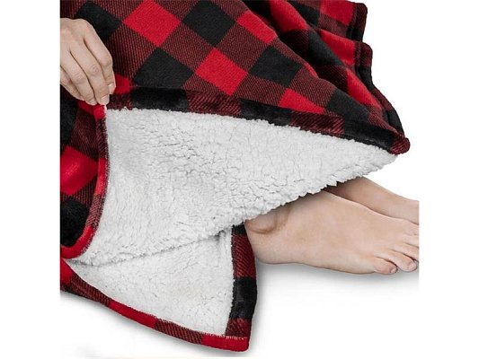 Mikinová deka 4L 10793c Red/black