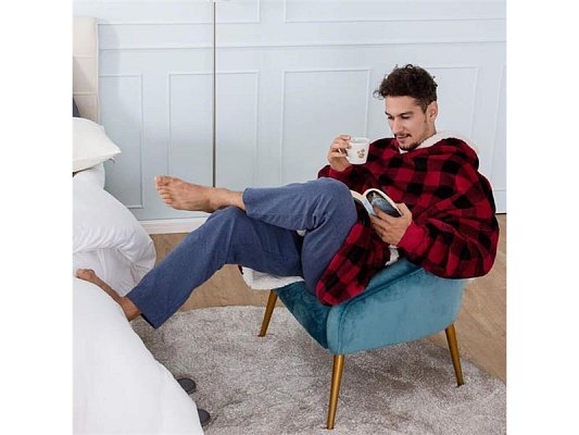 Mikinová deka 4L 10793c Red/black