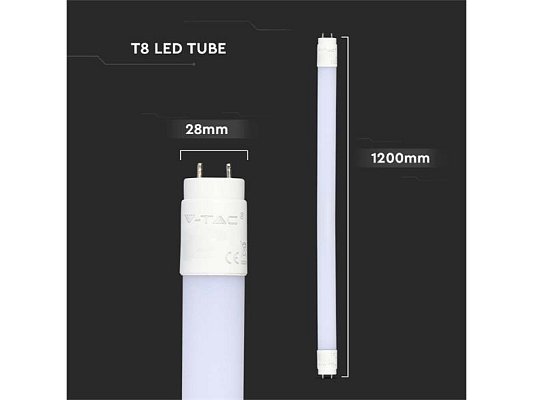 LED zářivka Nano Plastic T8 16,5W 1850lm 4000K 120cm V-TAC VT-122-N Samsung Chip