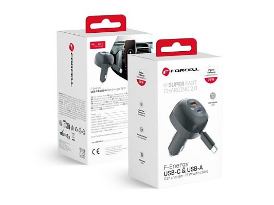 Autoadaptér USB FORCELL F-Energy Alu
