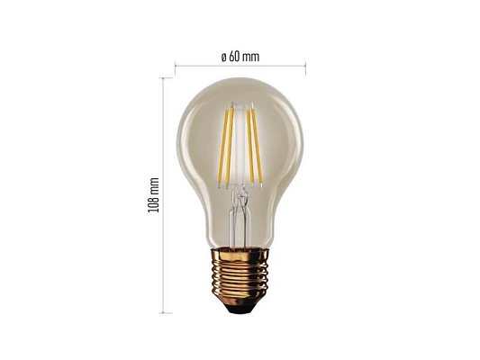Žárovka LED E27 4,5W A60 bílá teplá EMOS Z55032 Vintage