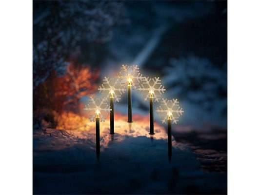 Dekorace vánoční HOME 59764 Zapichovací sněhová vločka