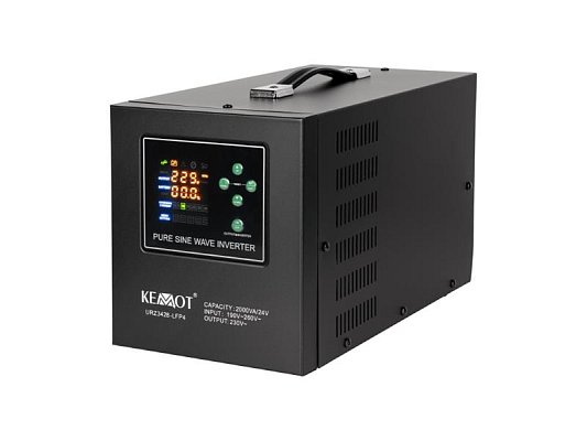 Zdroj záložní KEMOT PROsinus-2000/24-LFP4 24V 230V 2000VA 1400W Black URZ3428-LFP4