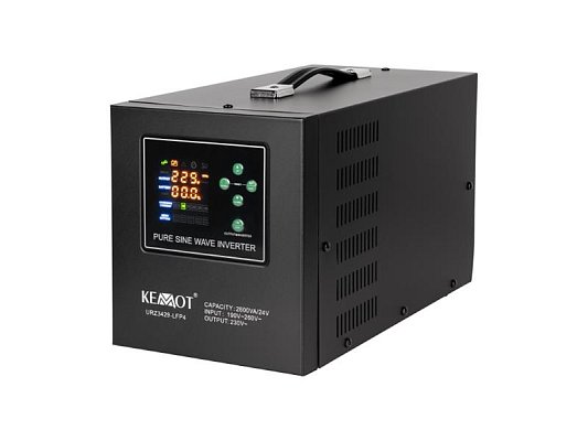 Zdroj záložní KEMOT PROsinus-2600/24-LFP4 24V 230V 2600VA 1800W Black URZ3429-LFP4