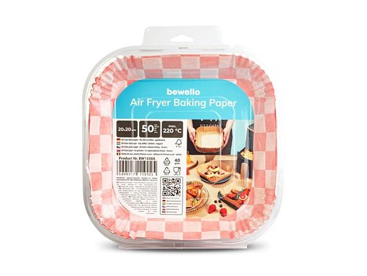 Papír na pečení BEWELLO BW1030A do fritézy 20x20cm 50ks