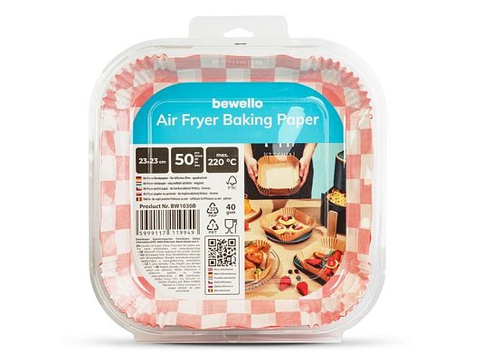 Papír na pečení BEWELLO BW1030B do fritézy 23x23cm 50ks