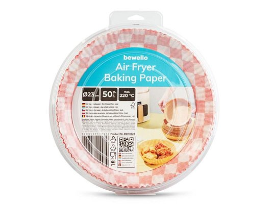 Papír na pečení BEWELLO BW1032B do fritézy 23cm 50ks