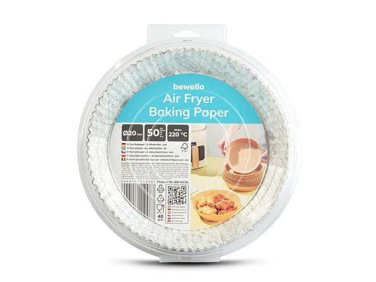 Papír na pečení BEWELLO BW1033A do fritézy 20cm 50ks