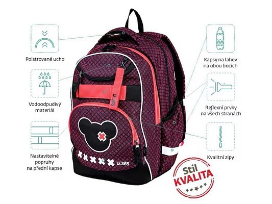 Batoh školní midi STIL Smart Lucky