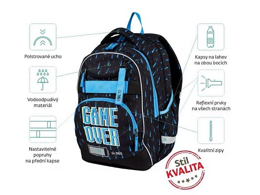 Batoh školní midi STIL Smart Game Over