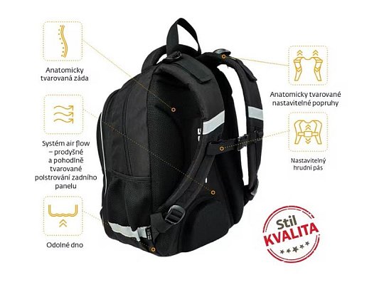 Batoh školní midi STIL Prime Ninja