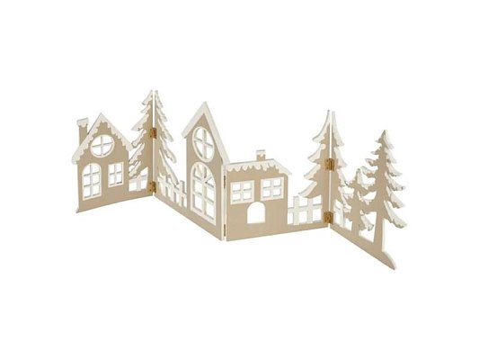 Dekorace vánoční EMOS DCWW41 dřevěná - vesnička