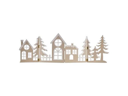 Dekorace vánoční EMOS DCWW41 dřevěná - vesnička