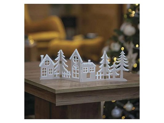Dekorace vánoční EMOS DCWW41 dřevěná - vesnička