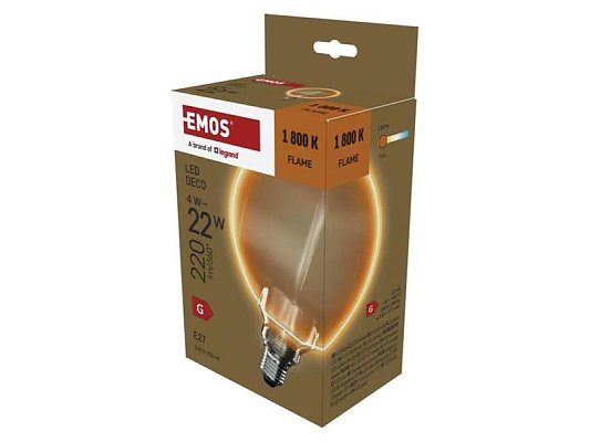 Žárovka DECO LED E27 4W flame EMOS Z5BO11