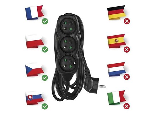 Prodlužovací přívod 3 zásuvky 5m EMOS PC0315R