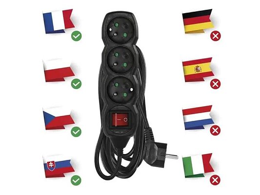 Prodlužovací přívod 3 zásuvky 5m EMOS PC1315R