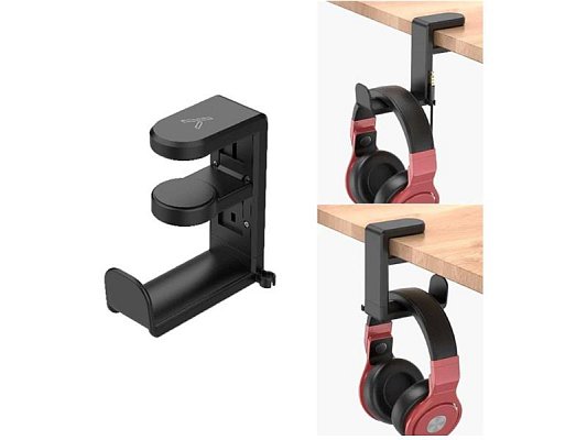 Držák na sluchátka YENKEE YHS 02BK Hinge