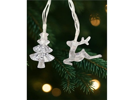 Řetěz vánoční TRIXLINE TR-224V stromečky a sobi