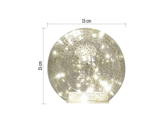 Dekorace vánoční EMOS DCLW35 skleněná koule