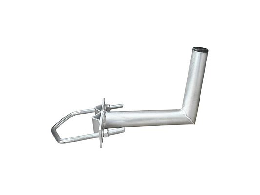 Anténní držák 25cm na stožár s vinklem, rozteč třmenu 120mm, trubka 42/2mm, výška 16cm