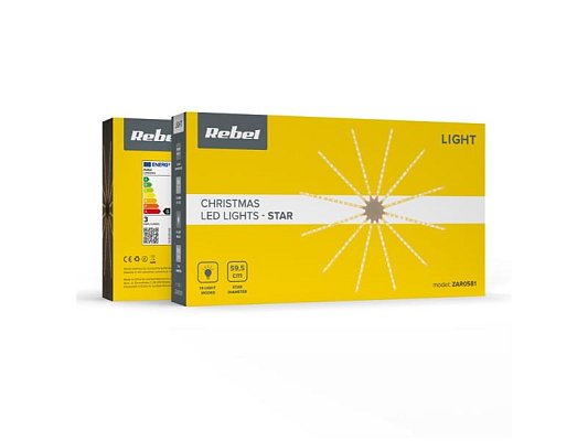 Dekorace vánoční REBEL ZAR0581 hvězda