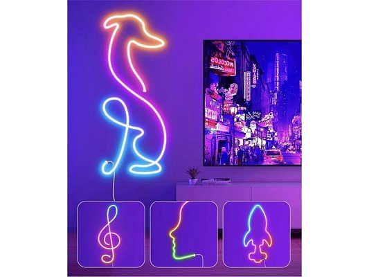 Smart LED pásek 24V IP65 24W RGBIC IMMAX NEO Lite 07536L Neon 5m WiFi Tuya