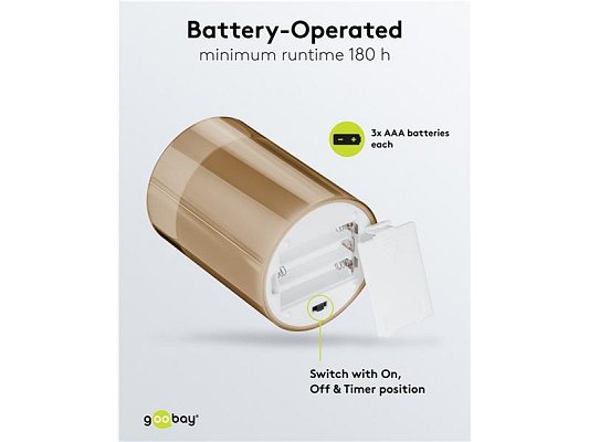 Vosková LED svíčka GOOBAY 77756 sada 3ks