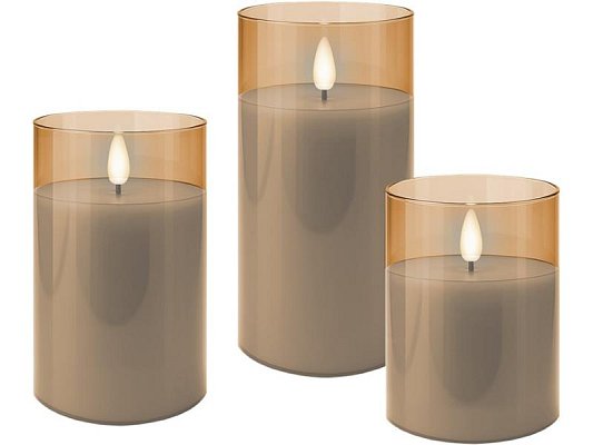 Vosková LED svíčka GOOBAY 77756 sada 3ks