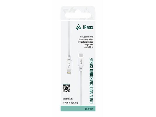 Kabel iPEAX 90010115 USB-C/Lightning 1,5m White