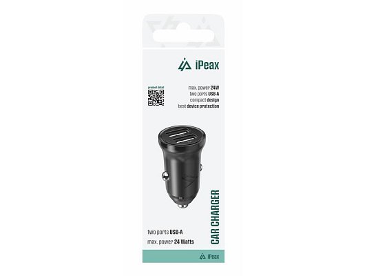 Autoadaptér USB iPEAX CL-02 Black