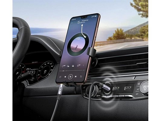 Adaptér iPEAX 90010140 2xJACK 3,5mm (pro poslech hudby) Black