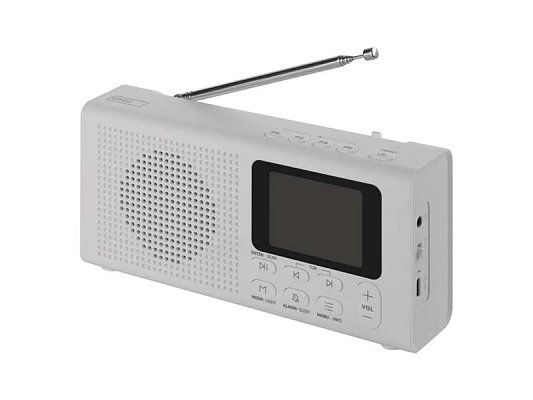 Přenosné rádio EMOS E0091 s Bluetooth, DAB/ DAB+/ FM, bílé