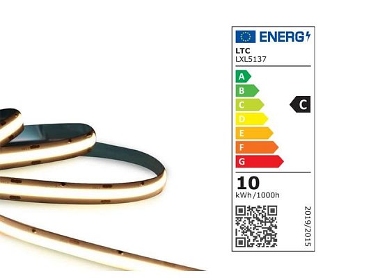 LED pásek 24V IP20 bílá teplá 5m LTC LXL5137