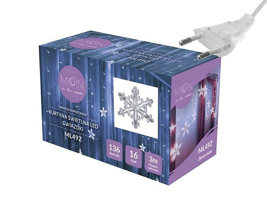 Řetěz vánoční MOON IN THE ROOM ML55Z vločky