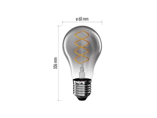 Žárovka DECO SMOKED LED E27 4,5W flame EMOS Z55311