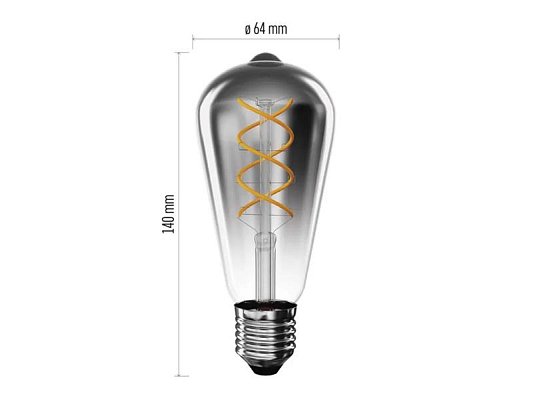 Žárovka DECO SMOKED LED E27 4,5W flame EMOS Z57311