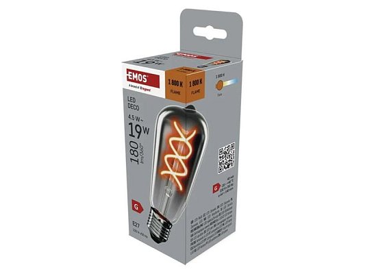 Žárovka DECO SMOKED LED E27 4,5W flame EMOS Z57311