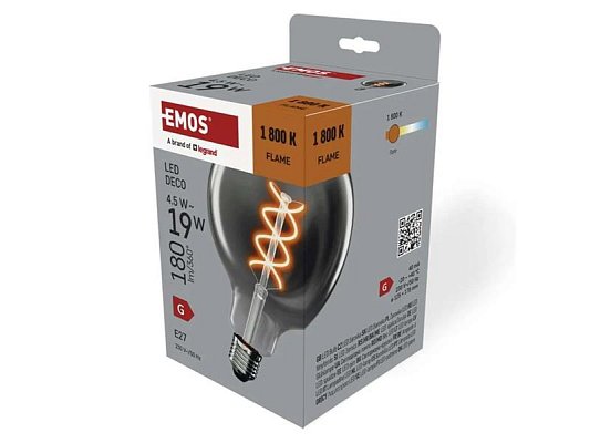 Žárovka DECO SMOKED LED E27 4,5W flame EMOS Z58311