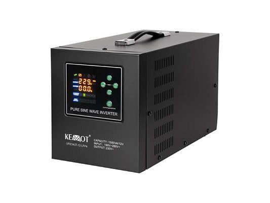Zdroj záložní KEMOT PROsinus-1500-LFP4 12V 230V 1500VA 1050W Black URZ3427-12-LFP4