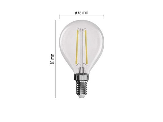 Žárovka Filament LED E14 1,8W Mini Globe bílá přírodní EMOS ZF1201
