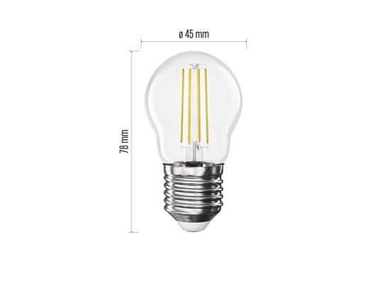 Žárovka Filament LED E27 1,8W Mini Globe bílá přírodní EMOS ZF6D03